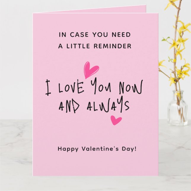 Carte de la Saint-Valentin à l'écriture moderne mi (Fleur jaune)