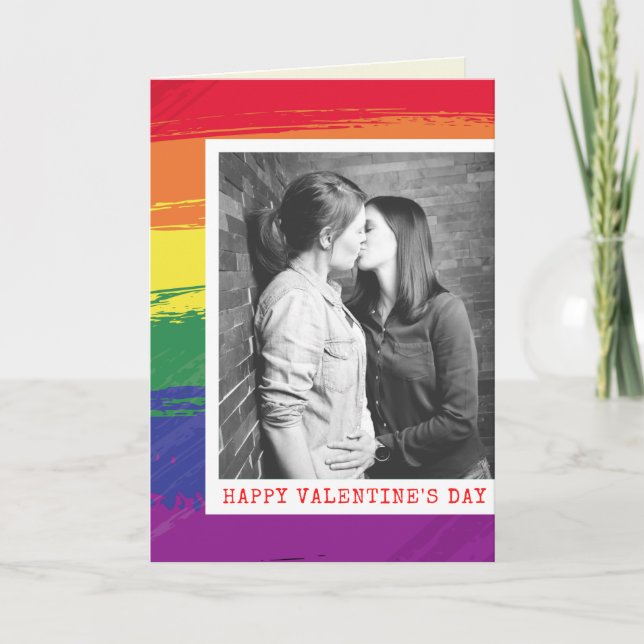 Carte de la Saint-Valentin à thème LGBT avec photo (Devant)