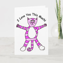 Carte de la Saint-Valentin au chat