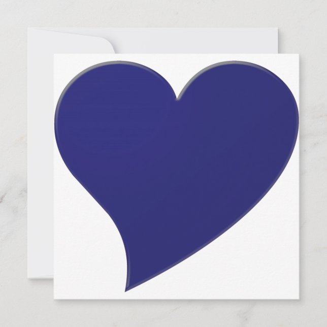 Carte de la Saint-Valentin au cœur bleu marine min (Devant)