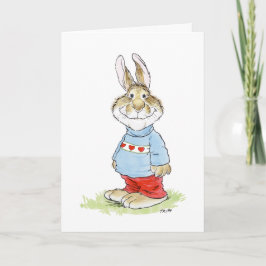 Carte de la Saint-Valentin au lapin charmant