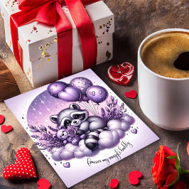 Carte de la Saint-Valentin au Raton-Laveur au Ball