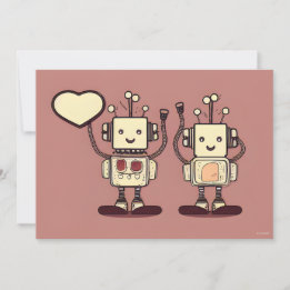 Carte de la Saint-Valentin avec des grille-pain ro