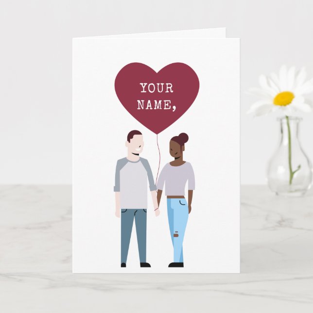 Carte de la Saint-Valentin avec illustration perso (Petite plante)
