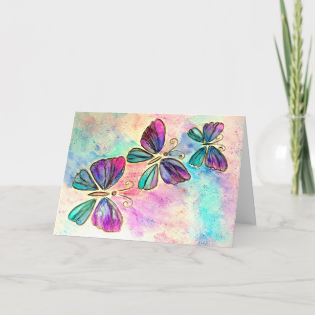 Carte de la Saint-Valentin avec Papillons (Devant)