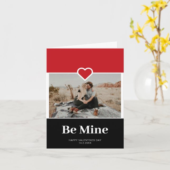 Carte de la Saint-Valentin avec photo personnalisé (Fleur jaune)