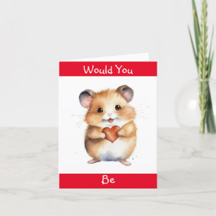 Carte de la Saint-Valentin avec un hamster au cœur