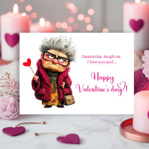 Carte de la Saint-Valentin avec un roulement d'œil