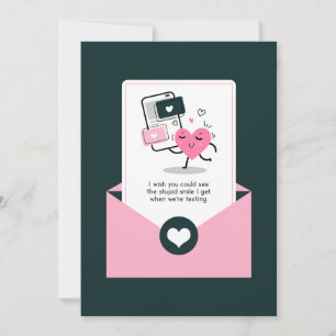 Carte de la Saint-Valentin avec un sourire idiot e