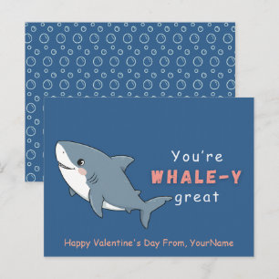 Carte de la Saint-Valentin Baleine – Tu es vraimen