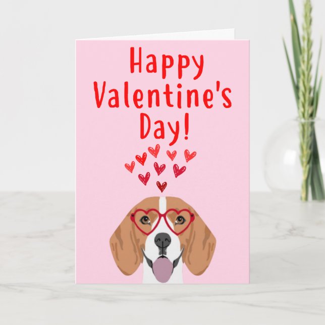 Carte de la Saint-Valentin beagle (Devant)