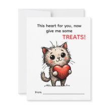 Carte de la Saint-Valentin Chat Mignon 