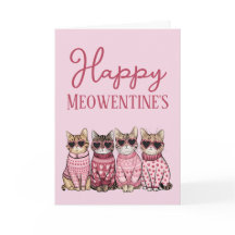 Carte de la Saint-Valentin Chats Mignons
