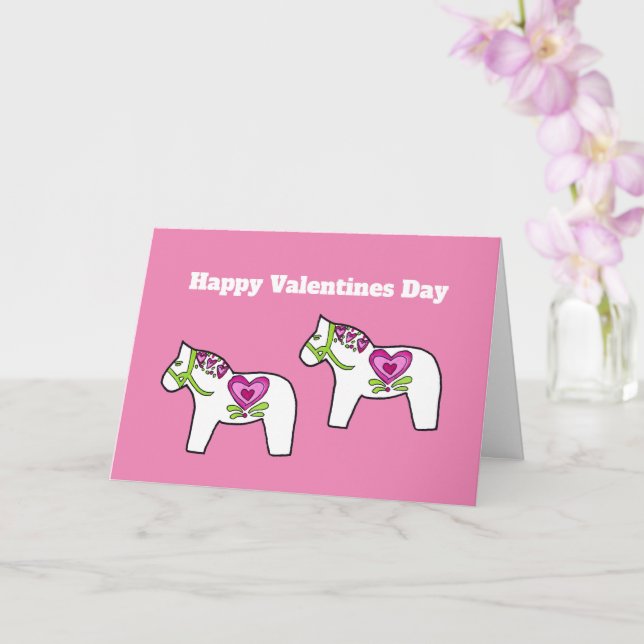 carte de la Saint-Valentin cheval de Dala (Orchidée)