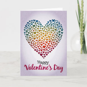 Carte de la Saint-Valentin Cœur Arc-en-Ciel