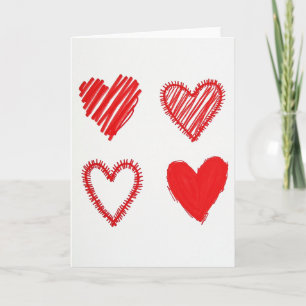 Carte de la Saint-Valentin cœur rouge