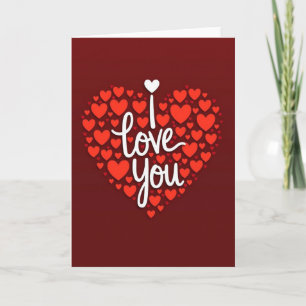 Carte de la Saint-Valentin Cœurs Superposés 'Je t'