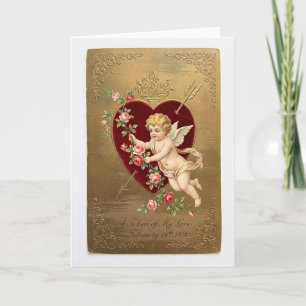 Carte de la Saint-Valentin Cupidon Vintage