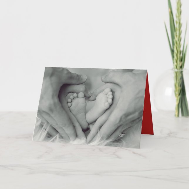 CARTE DE LA SAINT-VALENTIN DE BÉBÉ AVEC LA FAMILLE (Devant)