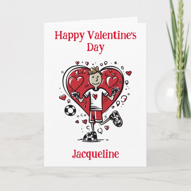 Carte de la Saint-Valentin de football drôle perso (Devant)