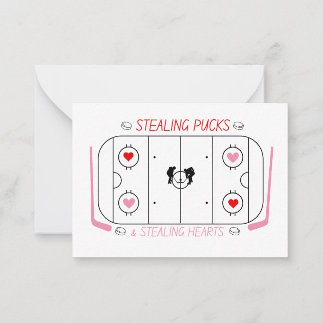 Carte de la Saint-Valentin de hockey pour enfants  (Devant)