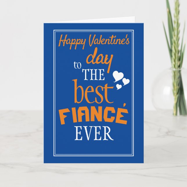 Carte de la Saint Valentin de la meilleure Fiance (Devant)