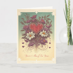 Carte de la Saint-Valentin de style vintage