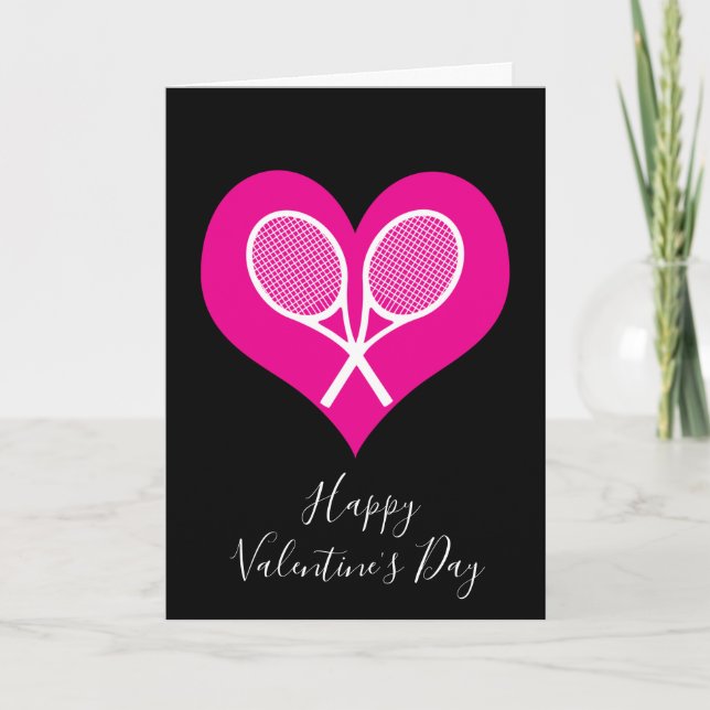 Carte de la Saint-Valentin de tennis personnalisab (Devant)