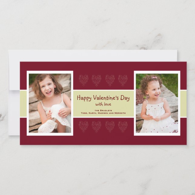 Carte de la Saint-Valentin des Coeurs rouges (Devant)