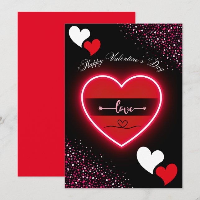 Carte de la Saint-Valentin Design (Devant / Derrière)
