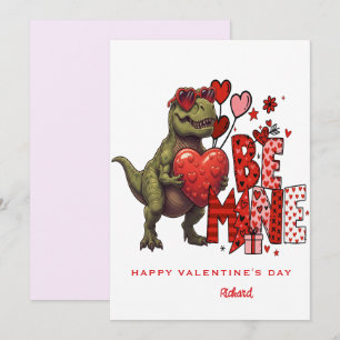 Carte de la Saint-Valentin Dinosaure Personnalisée