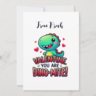 Carte de la Saint-Valentin dinosaure pour les enfa