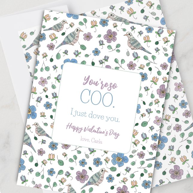 Carte de la Saint-Valentin drôle avec des colombes (Créateur téléchargé)