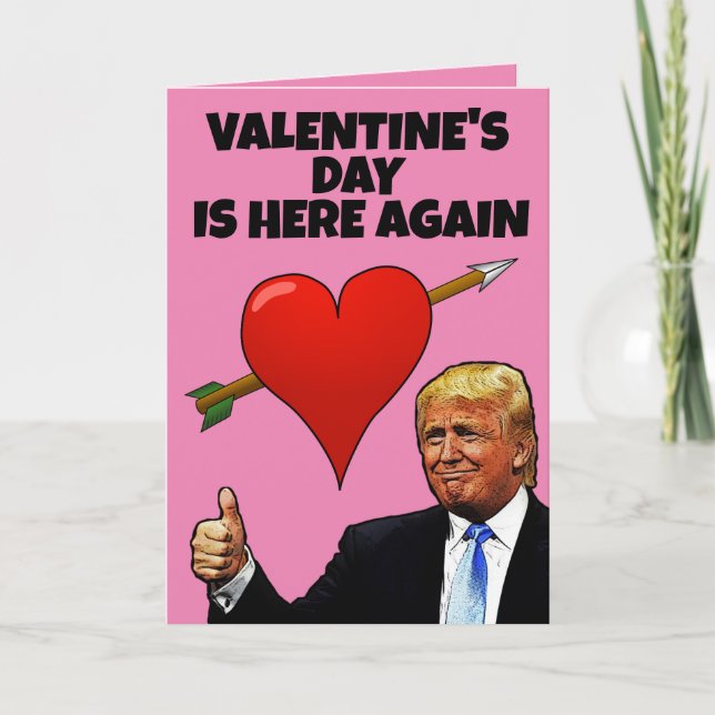 CARTE DE LA SAINT-VALENTIN DRÔLE DE DONALD TRUMP (Devant)