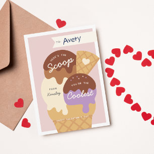 Carte de la Saint-Valentin en classe Scoop Crème g