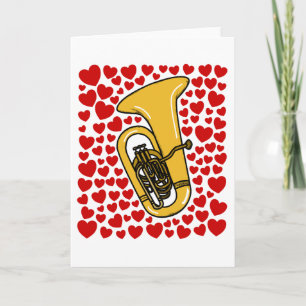 Carte de la Saint-Valentin et d'anniversaire Tuba 
