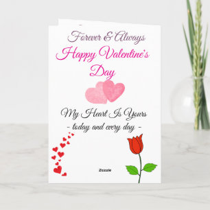 Carte de la Saint-Valentin Forever & Always – Joye