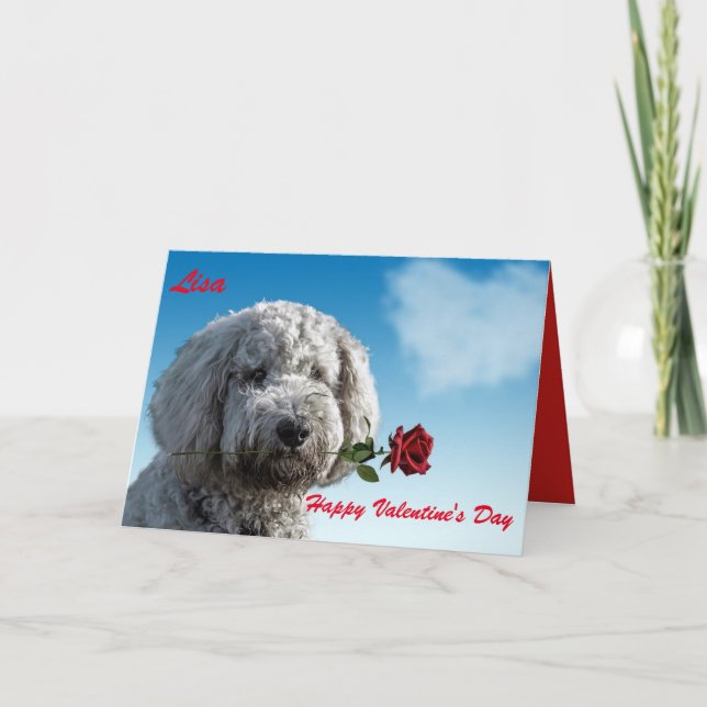 CARTE DE LA SAINT-VALENTIN GOLDENDOODLE JOYEUSE (Devant)