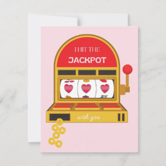 Carte de la Saint-Valentin J'ai gagné le jackpot
