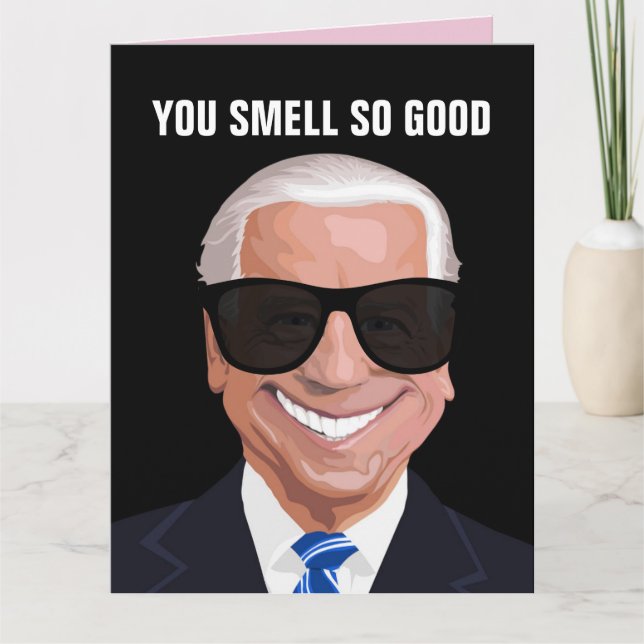 CARTE DE LA SAINT-VALENTIN JOE BIDEN DRÔLE GRANDE  (Devant)