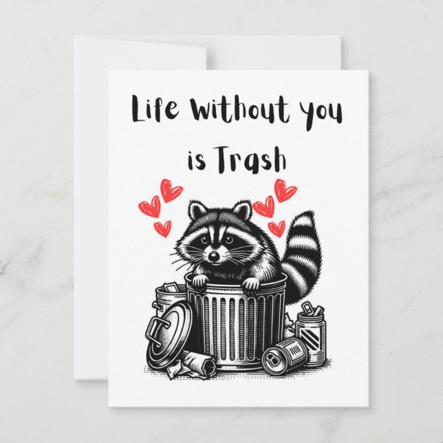 Carte de la Saint-Valentin « La vie sans toi est u (Devant)