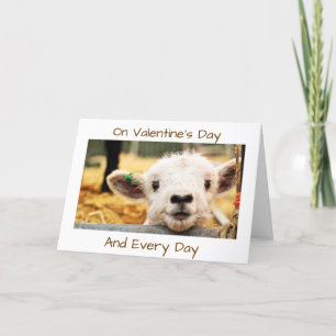 CARTE DE LA SAINT-VALENTIN "L'AGNEAU DIT 'JE T'AIM