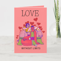 Carte de la Saint Valentin LGBTQ Love Without Limi