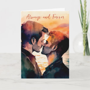 Carte de la Saint-Valentin LGBTQ pour couple gay