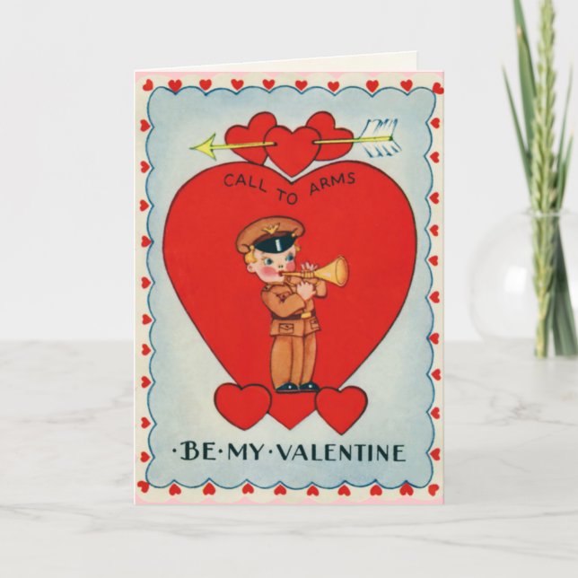 Carte de la Saint-Valentin militaire américaine ré (Devant)
