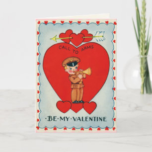 Carte de la Saint-Valentin militaire américaine ré