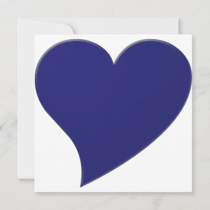 Carte de la Saint Valentin minimaliste bleu marine