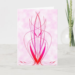 Carte de la Saint-Valentin moderne Pinstriped Hear