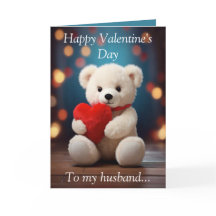 Carte de la Saint-Valentin Ours en peluche pour ma