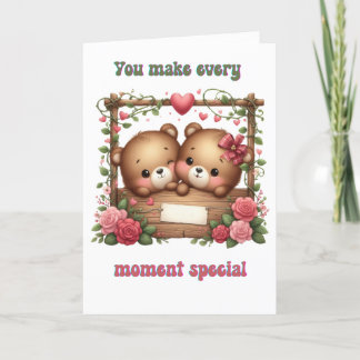 Carte de la Saint-Valentin Oursons Adorables - Mom